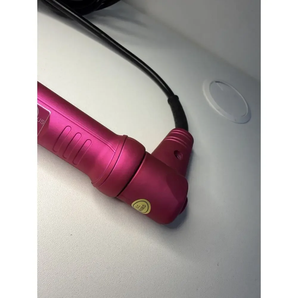 NuMe HB025BU Hot Pink Tourmaline Ceramic Swivel Cord Curling Wand Works Great!